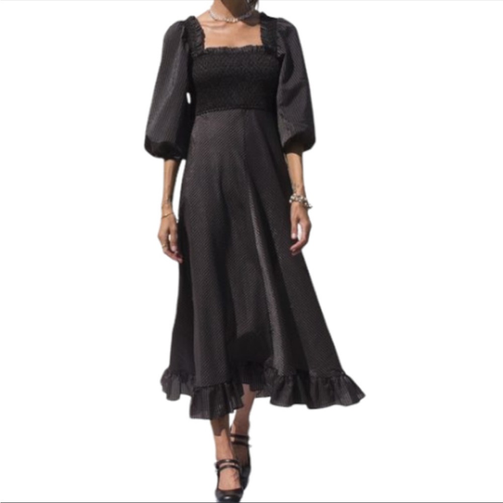 Ganni Black Midi Dress